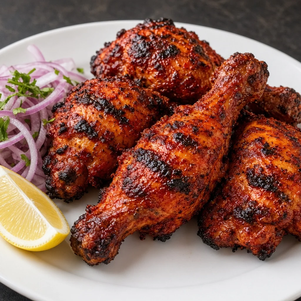 Tandoori Chicken from the tandoor at Aroma Of India, Calgary