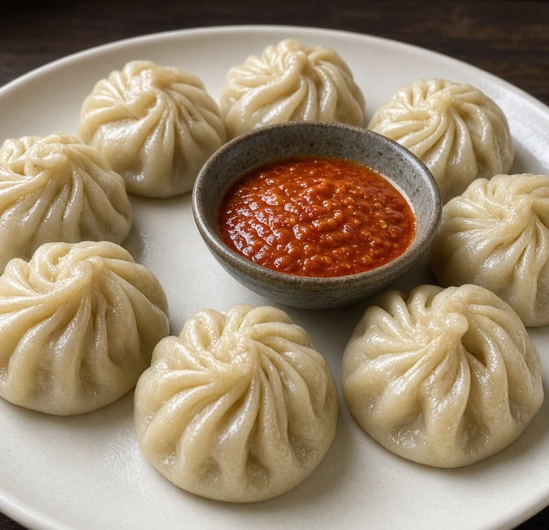 Nepalese steamed momo at Aroma Of India, downtown Calgary